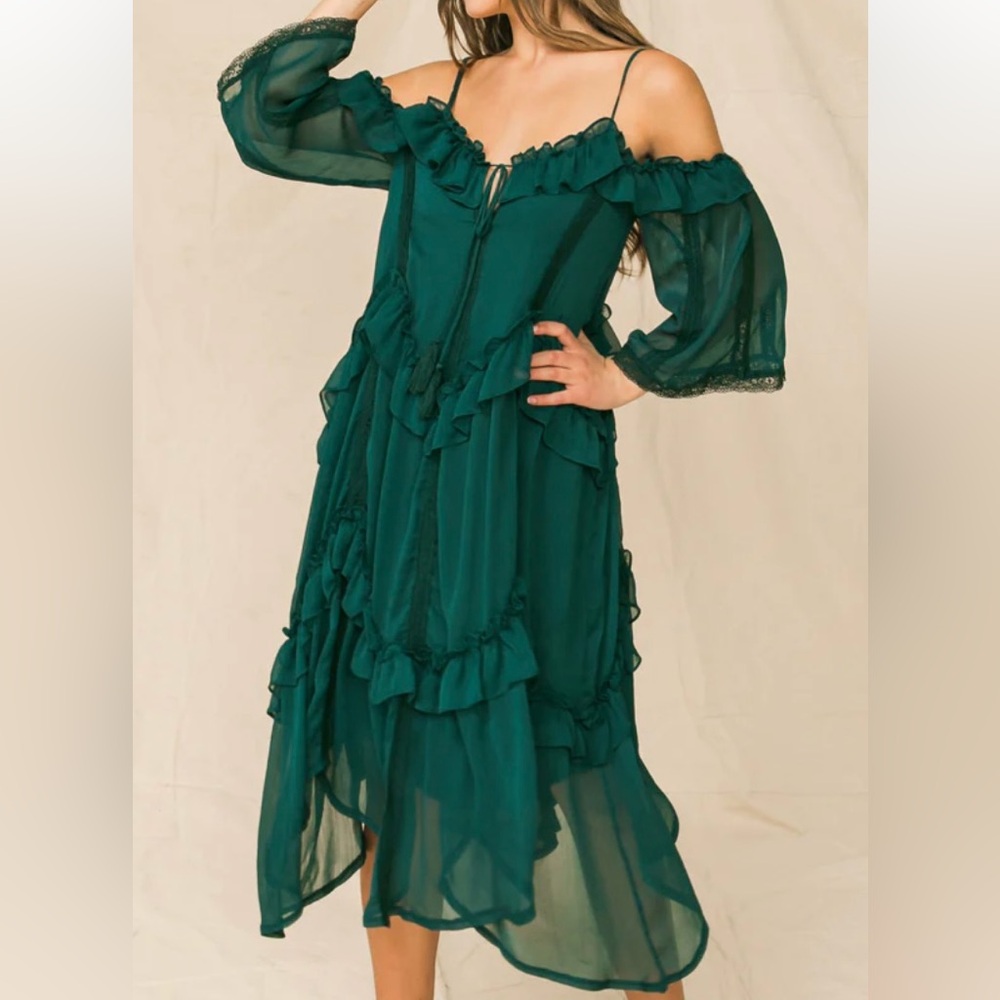 Ruffled Midi Dress